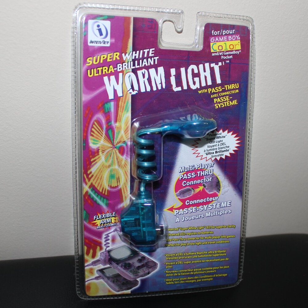 InterAct Nyko SuperWhite Worm Light Nintendo Gameboy Color Multiplayer Connector